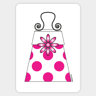 The Katy Bag / Pink Peppermint Polka Dot Parfait Sticker